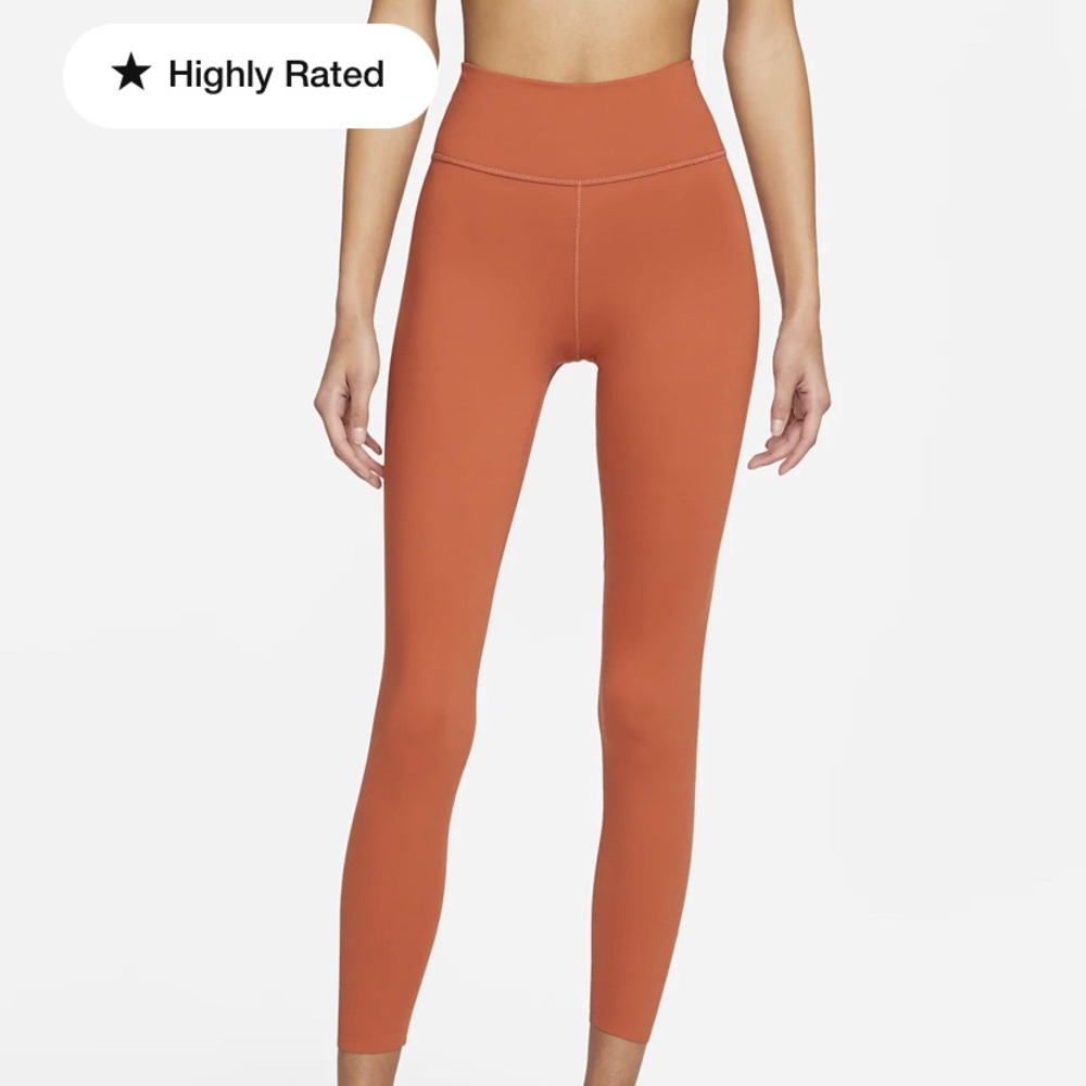 orange Nike Lux leggings